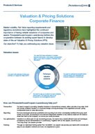 Valuation & Pricing Solutions - Corporate Finance