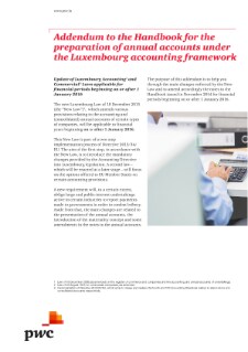 Addendum to the Handbook for the preparation of annual accounts under the Luxembourg accounting framework