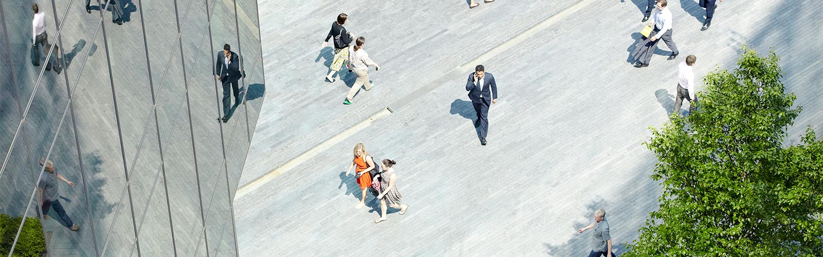 Corprate people walking